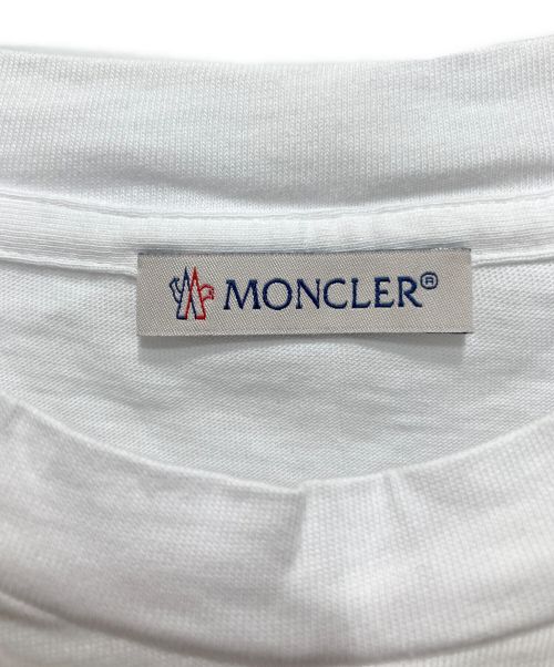 MONCLER（モンクレール）MONCLER (モンクレール) ロゴTシャツ／T-SHIRT GIROCOLLO ホワイト サイズ:Mの古着・服飾アイテム