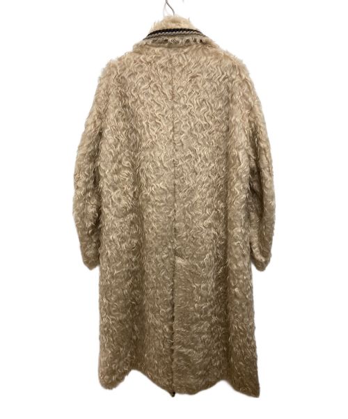 ETRO（エトロ）ETRO (エトロ) ロープトリミングファーコート ベージュ サイズ:36の古着・服飾アイテム