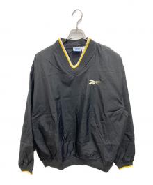 REEBOK（リーボック）の古着「ウインドブレーカー／ナイロンプルオーバー」｜ブラック