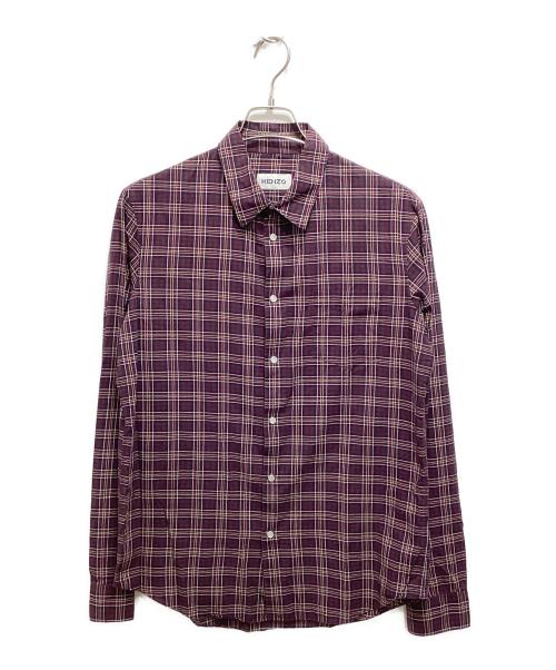 KENZO（ケンゾー）KENZO (ケンゾー) チェックシャツ ブラウン サイズ:39の古着・服飾アイテム