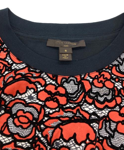 LOUIS VUITTON（ルイ ヴィトン）LOUIS VUITTON (ルイ ヴィトン) 切替半袖ワンピース レッド サイズ:Sの古着・服飾アイテム