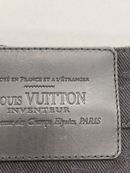 LOUIS VUITTON（ルイ ヴィトン）LOUIS VUITTON (ルイ ヴィトン) モノグラムデニムブラックスカート ブラック サイズ:34の古着・服飾アイテム