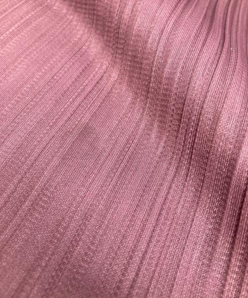 PLEATS PLEASE（プリーツプリーズ）PLEATS PLEASE (プリーツプリーズ) サイドスリットノースリーブプリーツワンピース ワインレッド サイズ:Ｌの古着・服飾アイテム