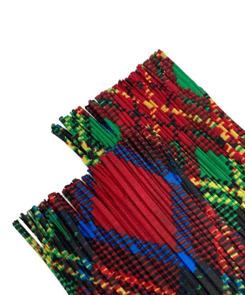 PLEATS PLEASE（プリーツプリーズ）PLEATS PLEASE (プリーツプリーズ) ガーゴイルフリンジプリーツカットソー レッド サイズ:３の古着・服飾アイテム