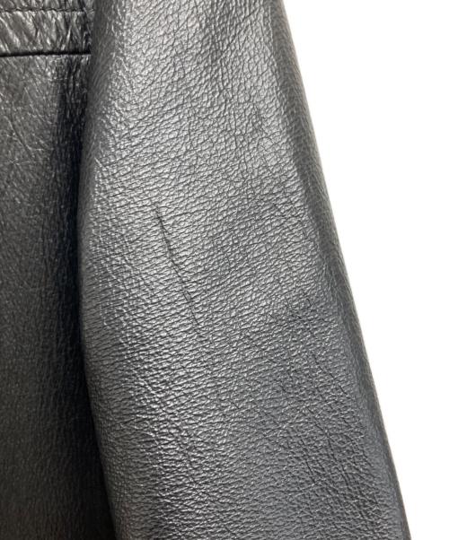 otto collection（オットーコレクション）otto collection (オットーコレクション) ダッフルレザーコート ブラック サイズ:Mの古着・服飾アイテム