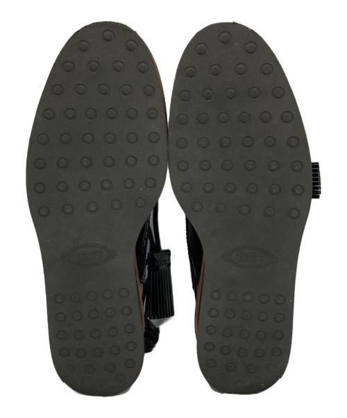 TOD'S（トッズ）TOD'S (トッズ) ウイングチップ タッセル レースアップ 厚底 フラット シューズ/Derby ブラック サイズ:341/1の古着・服飾アイテム