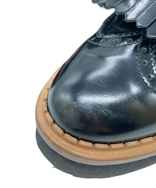 TOD'S（トッズ）TOD'S (トッズ) ウイングチップ タッセル レースアップ 厚底 フラット シューズ/Derby ブラック サイズ:341/1の古着・服飾アイテム