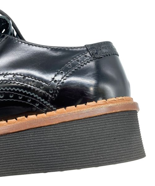 TOD'S（トッズ）TOD'S (トッズ) ウイングチップ タッセル レースアップ 厚底 フラット シューズ/Derby ブラック サイズ:341/1の古着・服飾アイテム