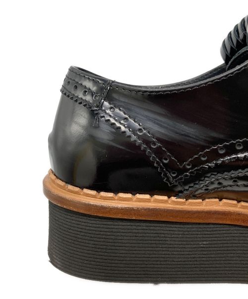 TOD'S（トッズ）TOD'S (トッズ) ウイングチップ タッセル レースアップ 厚底 フラット シューズ/Derby ブラック サイズ:341/1の古着・服飾アイテム