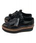 TOD'S (トッズ) ウイングチップ タッセル レースアップ 厚底 フラット シューズ/Derby ブラック サイズ:341/1：14000円