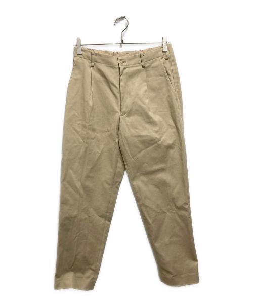 MORRIS&SONS（モリスアンドサンズ）MORRIS&SONS (モリスアンドサンズ) 1プリーツテーパードパンツ ベージュ サイズ:Sの古着・服飾アイテム
