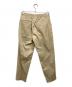 MORRIS&SONS (モリスアンドサンズ) 1プリーツテーパードパンツ ベージュ サイズ:S：5000円