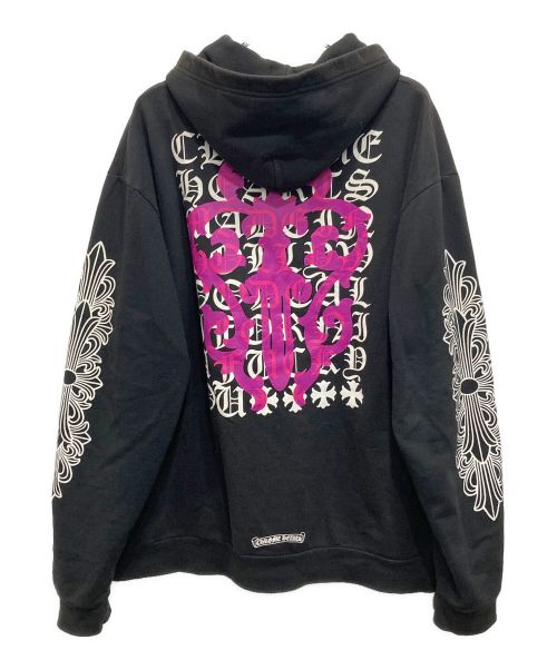 CHROME HEARTS（クロムハーツ）CHROME HEARTS (クロムハーツ) DAGGER EYE CHART HD PLVR ダガーアイチャートプルオーバーフーディ ブラック サイズ:XLの古着・服飾アイテム