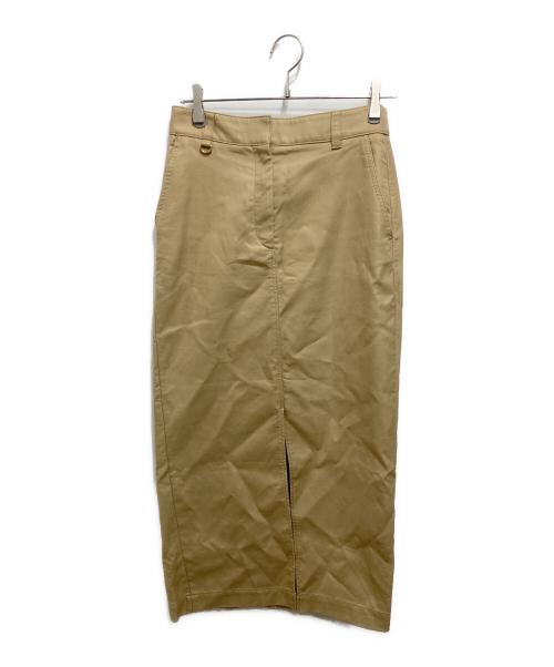 Noble（ノーブル）Noble (ノーブル) コンパクトツイルロングタイトスカート ベージュ サイズ:38の古着・服飾アイテム