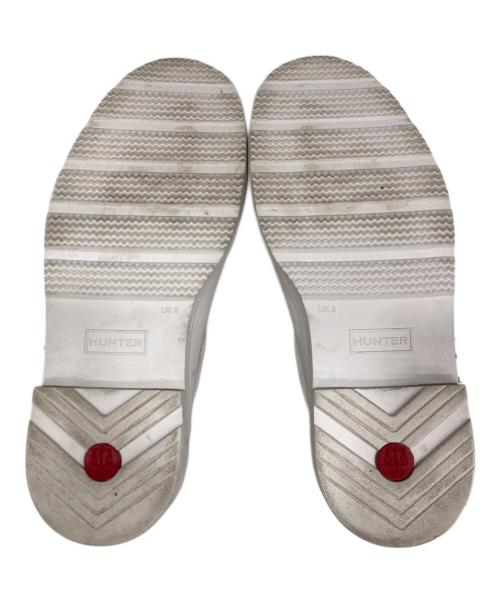 HUNTER（ハンター）HUNTER (ハンター) レインブーツ／コマンドチェルシーブーツ ホワイト サイズ:UK 6の古着・服飾アイテム