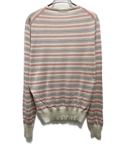 PRADA（プラダ）PRADA (プラダ) シルクボーダニット ベージュ サイズ:48の古着・服飾アイテム