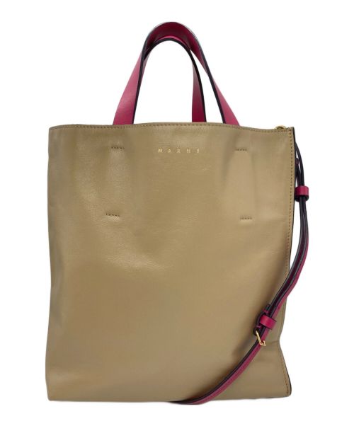 MARNI（マルニ）MARNI (マルニ) MESEO2WAYショルダーバッグ スカイブルー×ベージュ サイズ:-の古着・服飾アイテム