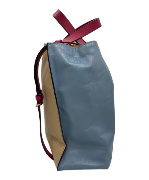 MARNI（マルニ）MARNI (マルニ) MESEO2WAYショルダーバッグ スカイブルー×ベージュ サイズ:-の古着・服飾アイテム