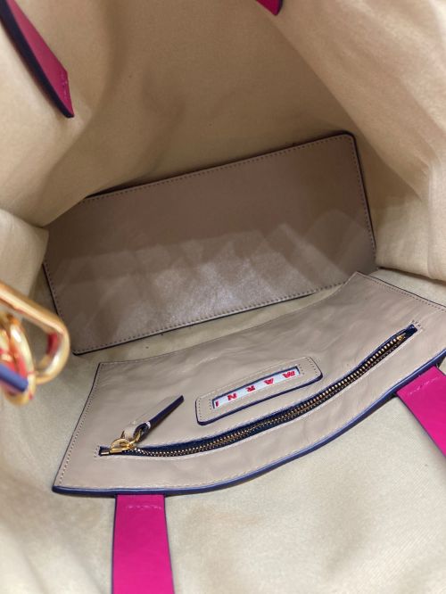 MARNI（マルニ）MARNI (マルニ) MESEO2WAYショルダーバッグ スカイブルー×ベージュ サイズ:-の古着・服飾アイテム