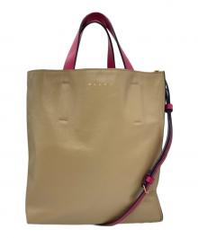 MARNI（マルニ）の古着「MESEO2WAYショルダーバッグ」｜スカイブルー×ベージュ