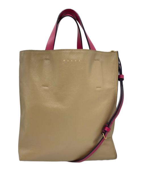 MARNI（マルニ）MARNI (マルニ) MESEO2WAYショルダーバッグ スカイブルー×ベージュ サイズ:-の古着・服飾アイテム