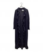 LIMI feuリミフゥ）の古着「フリルニットロングガウン」｜パープル