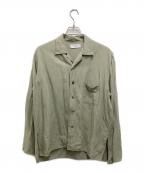 MARKAマーカ）の古着「サイドスリッドオープンカラーシャツ」｜グリーン