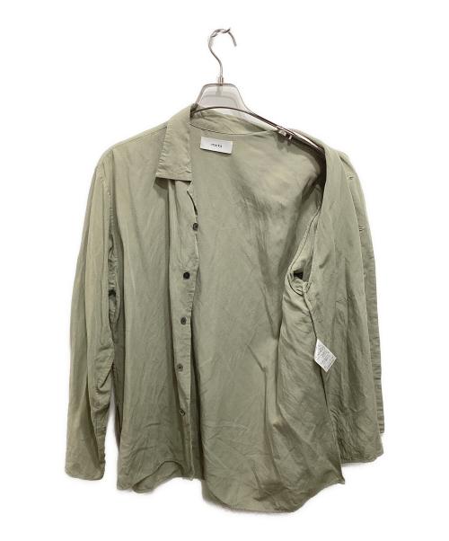 MARKA（マーカ）MARKA (マーカ) サイドスリッドオープンカラーシャツ グリーン サイズ:Sの古着・服飾アイテム