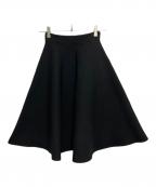 MADISON BLUEマディソンブルー）の古着「フレアニーニットスカート／FLARE KNEE KNIT SKIRT」｜ブラック