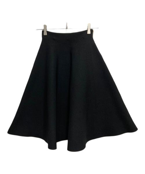 MADISON BLUE（マディソンブルー）MADISON BLUE (マディソンブルー) フレアニーニットスカート／FLARE KNEE KNIT SKIRT ブラック サイズ:01の古着・服飾アイテム