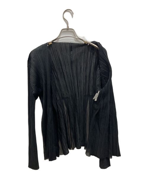 PLEATS PLEASE（プリーツプリーズ）PLEATS PLEASE (プリーツプリーズ) プリーツカーディガン ブラック サイズ:４の古着・服飾アイテム