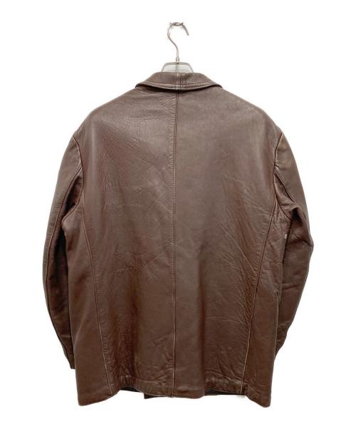 GVF IMPERCUIR GRAULHET（ジーブイエフ）GVF IMPERCUIR GRAULHET (ジーブイエフ) コルビジェレザージャケット ブラウン サイズ:表記なしの古着・服飾アイテム