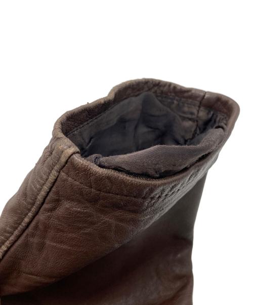 GVF IMPERCUIR GRAULHET（ジーブイエフ）GVF IMPERCUIR GRAULHET (ジーブイエフ) コルビジェレザージャケット ブラウン サイズ:表記なしの古着・服飾アイテム