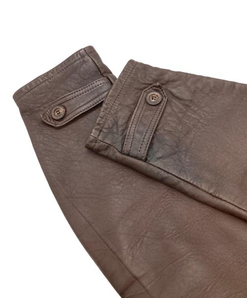 GVF IMPERCUIR GRAULHET（ジーブイエフ）GVF IMPERCUIR GRAULHET (ジーブイエフ) コルビジェレザージャケット ブラウン サイズ:表記なしの古着・服飾アイテム