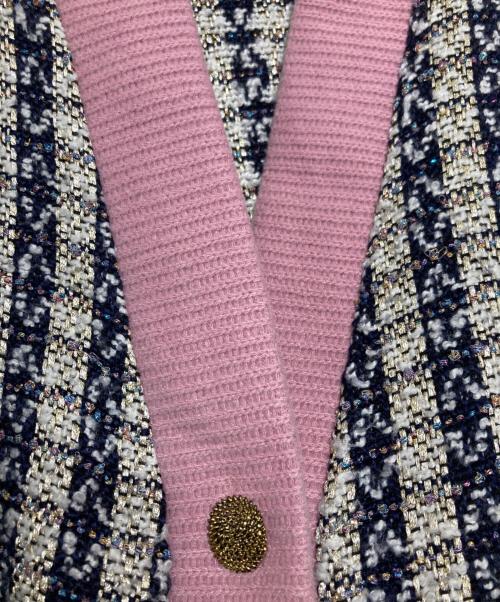 Sister Jane（シスタージェーン）Sister Jane (シスタージェーン) ツイードカーディガン ピンク サイズ:Ｓの古着・服飾アイテム