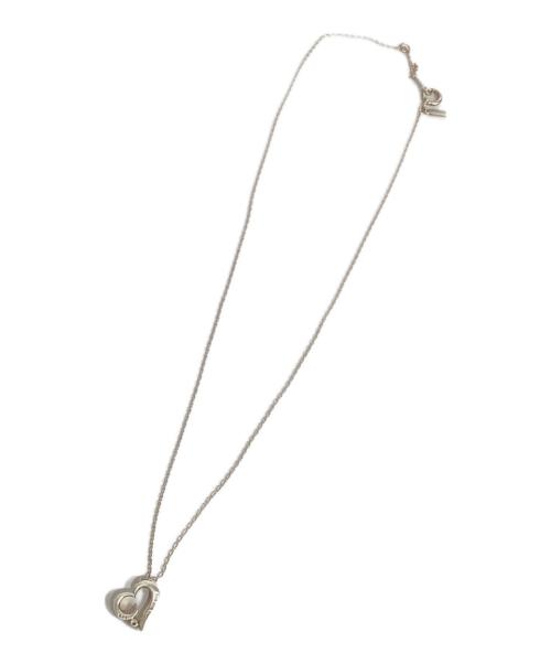 STAR JEWELRY（スタージュエリー）STAR JEWELRY (スタージュエリー) ダイヤハート ムーン ネックレス ホワイト×ゴールド サイズ:-の古着・服飾アイテム