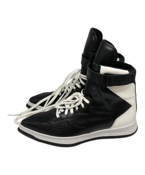 MIHARA YASUHIRO（ミハラヤスヒロ）MIHARA YASUHIRO (ミハラヤスヒロ) LIMI feu (リミフゥ) ハイカットスニーカー ブラック×ホワイト サイズ:44の古着・服飾アイテム