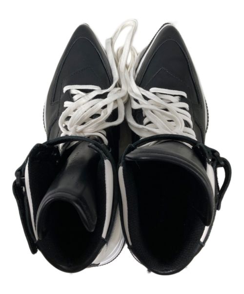 MIHARA YASUHIRO（ミハラヤスヒロ）MIHARA YASUHIRO (ミハラヤスヒロ) LIMI feu (リミフゥ) ハイカットスニーカー ブラック×ホワイト サイズ:44の古着・服飾アイテム