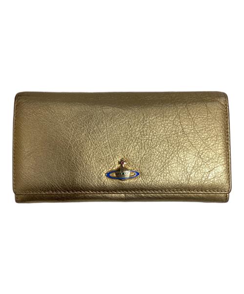 Vivienne Westwood（ヴィヴィアンウエストウッド）Vivienne Westwood (ヴィヴィアンウエストウッド) オーブ長財布 ゴールドの古着・服飾アイテム
