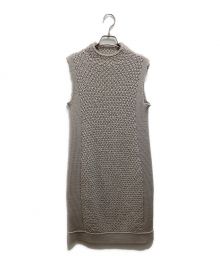 'S Max Mara（エスマックスマーラ）の古着「ヴァージンウールノースリーブワンピース」｜ベージュ