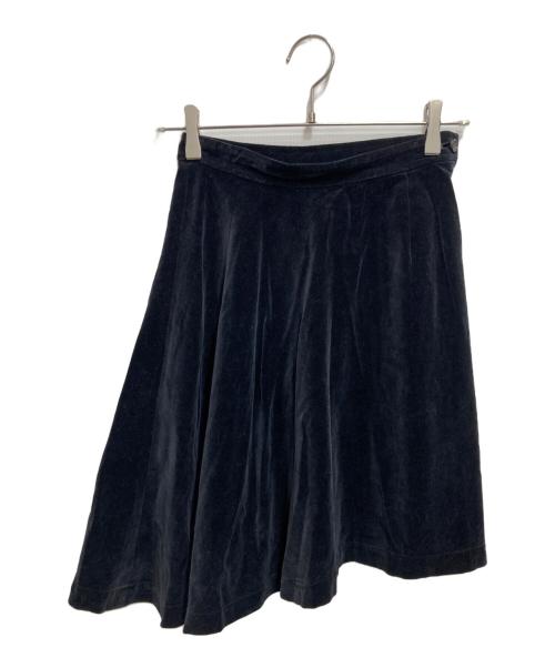 COMME des GARCONS（コムデギャルソン）COMME des GARCONS (コムデギャルソン) アシンメトリーベロアスカート ブラック サイズ:Sの古着・服飾アイテム