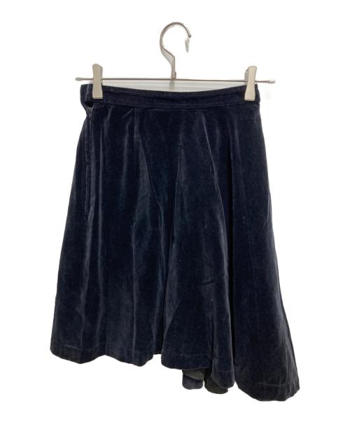 COMME des GARCONS（コムデギャルソン）COMME des GARCONS (コムデギャルソン) アシンメトリーベロアスカート ブラック サイズ:Sの古着・服飾アイテム