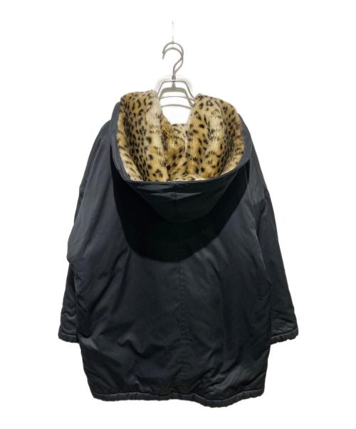 SPORT MAX（スポーツマックス）SPORT MAX (スポーツマックス) リバーシブルレオパードボアジャケット ブラック×ベージュ サイズ:Mの古着・服飾アイテム