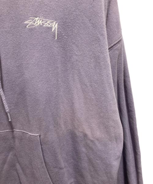 stussy（ステューシー）stussy (ステューシー) ワンポイントパーカー パープル サイズ:Sの古着・服飾アイテム