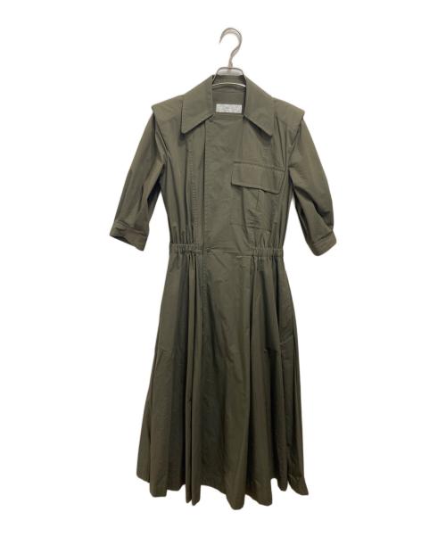 TOGA PULLA（トーガ プルラ）TOGA PULLA (トーガ プルラ) Cotton taffeta shirt dress／コットンタフタシャツワンピース グレー サイズ:36の古着・服飾アイテム