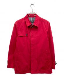 BURBERRY BLUE LABEL（バーバリー ブルー レーベル）の古着「ステンカラーコート ジャケット」｜レッド