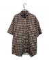 DAIWA（ダイワ）の古着「EX Short Sleeve BD SHIRT」｜ブラウン×ホワイト