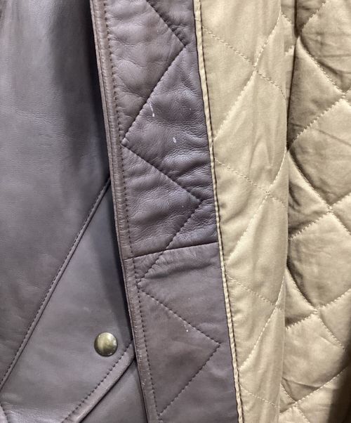 POLO RALPH LAUREN（ポロ・ラルフローレン）POLO RALPH LAUREN (ポロ・ラルフローレン) シープスキンレザーMA-1 ブラウン サイズ:Lの古着・服飾アイテム