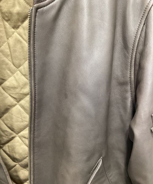 POLO RALPH LAUREN（ポロ・ラルフローレン）POLO RALPH LAUREN (ポロ・ラルフローレン) シープスキンレザーMA-1 ブラウン サイズ:Lの古着・服飾アイテム