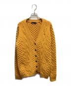 FRED PERRYフレッドペリー）の古着「ケーブルニットカーディガン」｜オレンジ